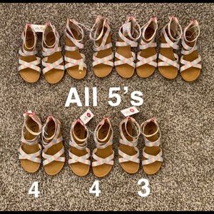 Girls Rainbow Studded Sandals